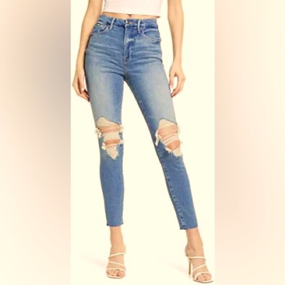 Good American Good Waist high rise Skinny Jeans Size 25